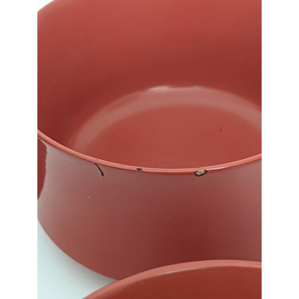 Vintage Brembo Okinawa Red Lacquerware Tea Cups Set of 6 Japan MCM - Picture 10 of 13